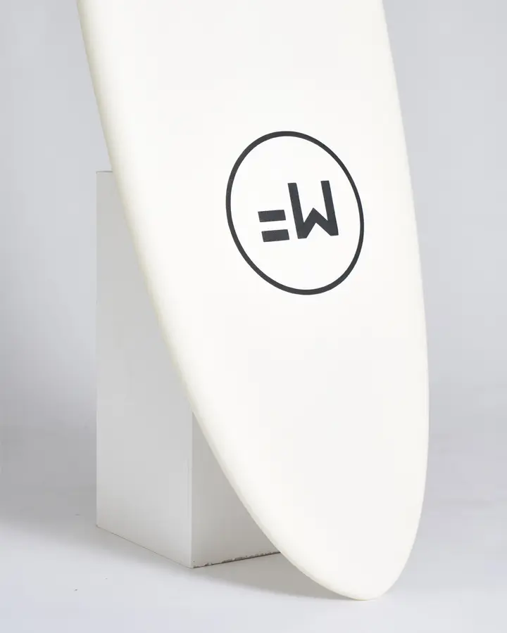 MF Alley cat epoxy lam FCSII surfboard white nose.webp