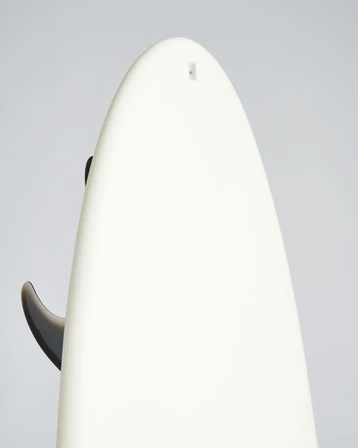 MF Alley cat epoxy lam FCSII surfboard white tail.webp