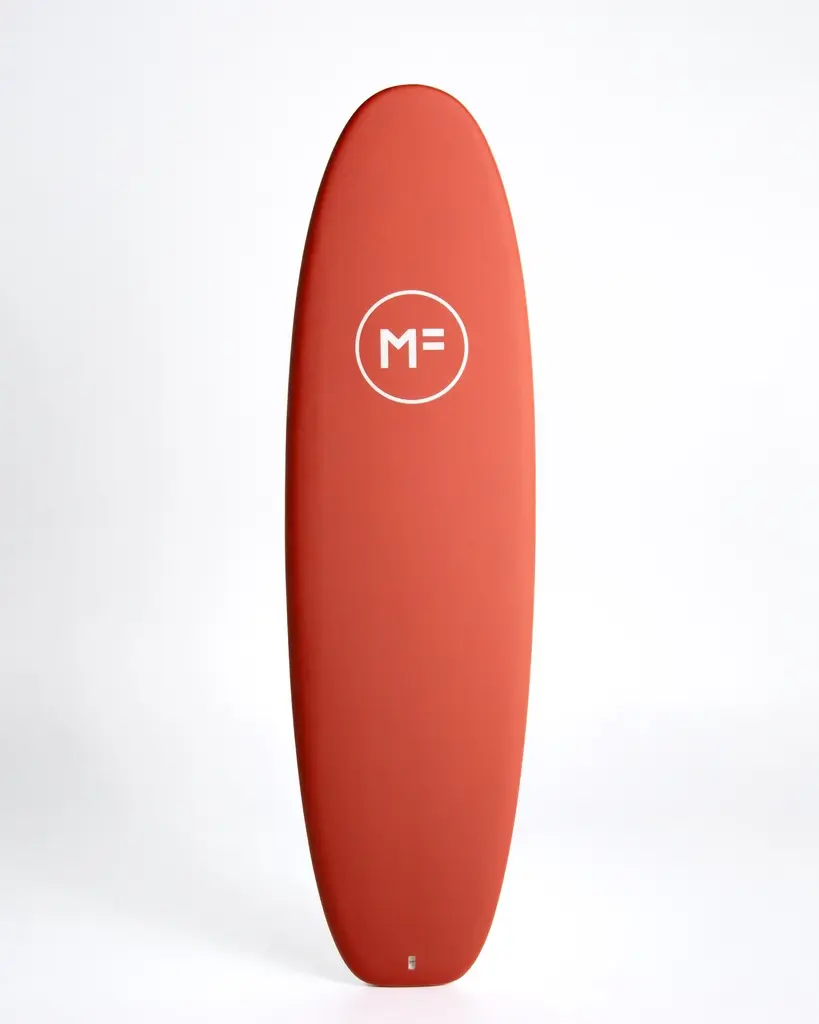 MF Beastie epoxy FCSII surfboard Rust back ground.webp
