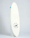 MF evenflow epoxy lam futur surfboard white upside down.webp