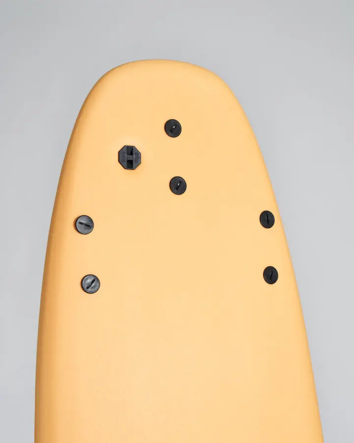 MF surf school super soft surfboard orange tail.webp