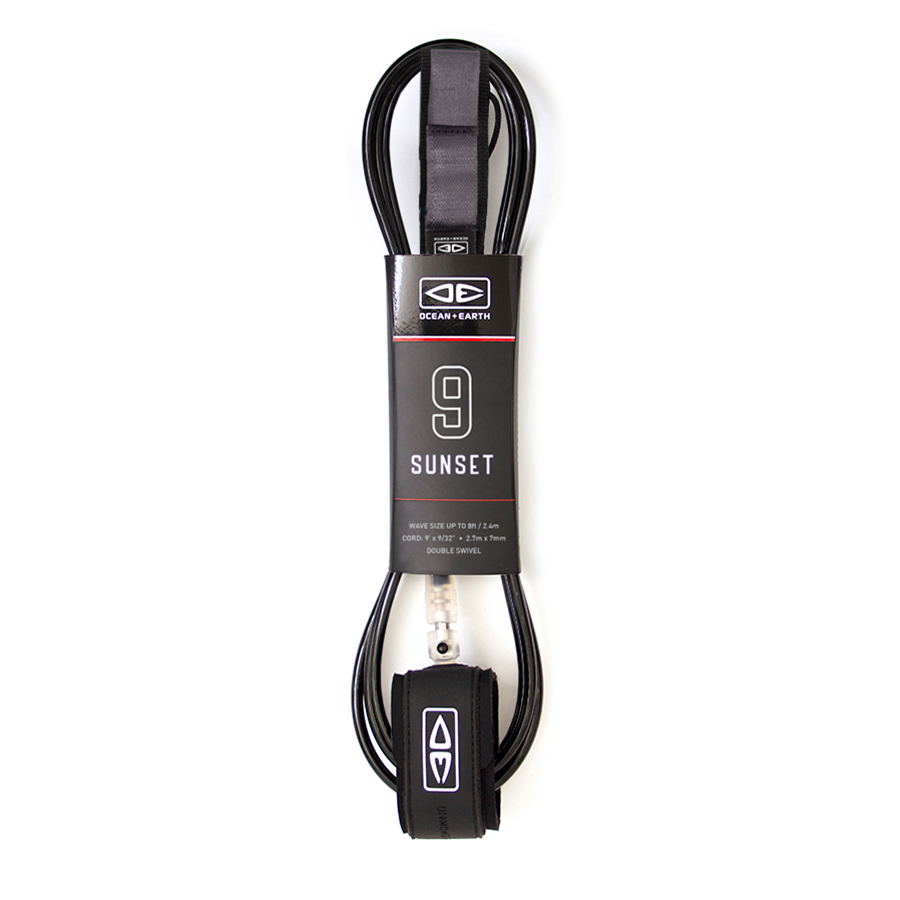 [LS90] ONE SUNSET 9'0" MOULDED LEASH (Black)