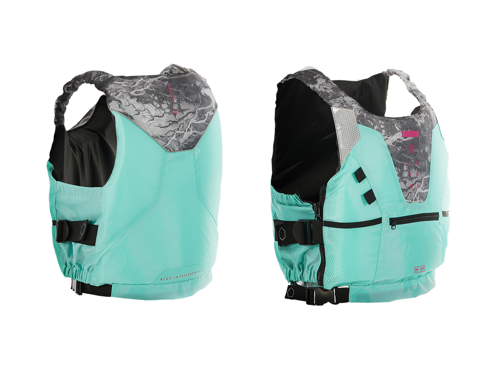 [AE-V503] AZTRON NYLON 2.0 SAFETY VEST (S, Aqua/Grey)