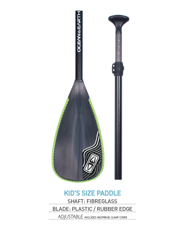 [PAD08] ONE KIDS FIBREGLASS SHAFT/PLASTIC BLADE RUBBER (Black)