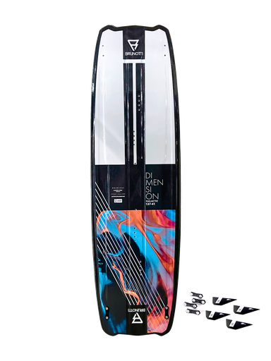 Brunotti Dimension galactic +g10fins twintip kite board (rental)